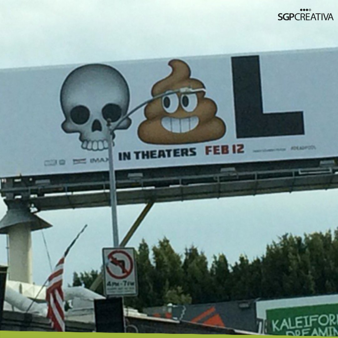 SGP_Creativa's tweet photo. Una de las mejores campañas de promoción para una película, ¿te emociona el estreno de #Deadpool ? #Billboard #Emoji https://t.co/Bkku6yWgzx