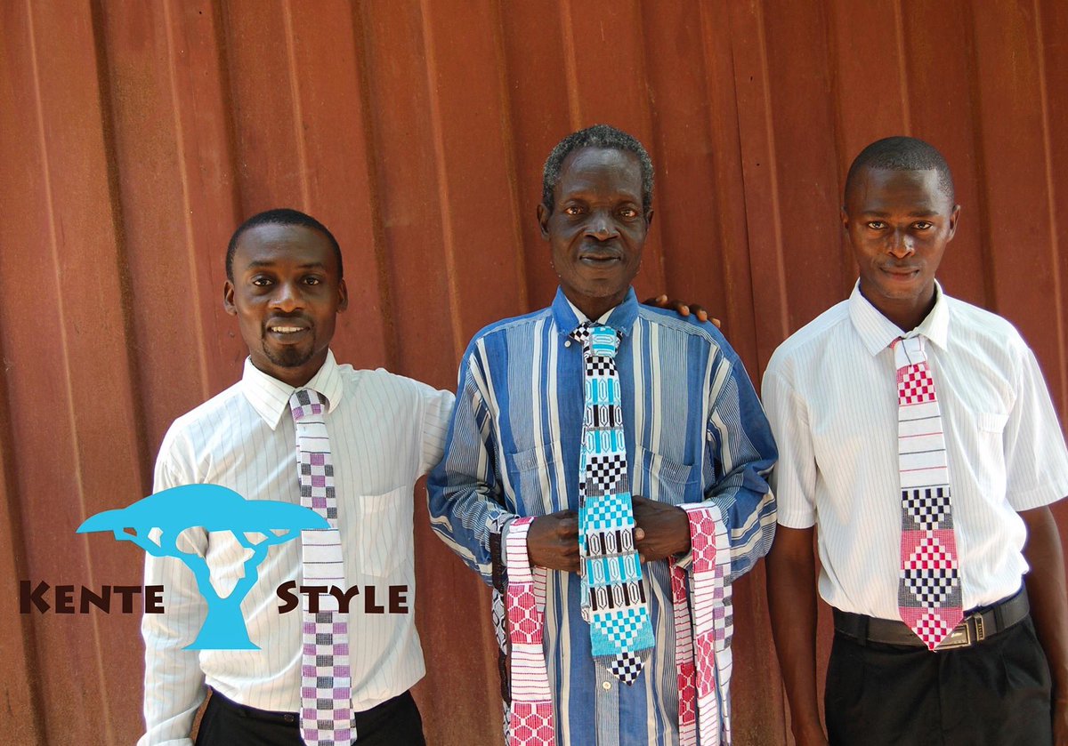 Kentestyle's tweet photo. Kente weavers wearing their work! You can wear their work too! https://t.co/QhFRGPSOIt