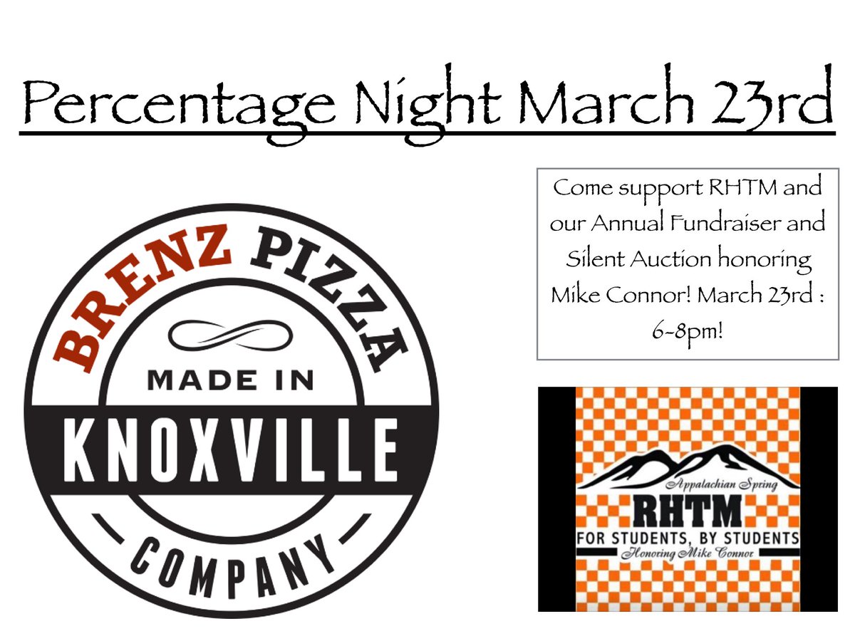 Come grub with us! March 23rd at 6pm we are having a percentage night at Brenz Pizza on Cumberland Avenue! Whoo!
