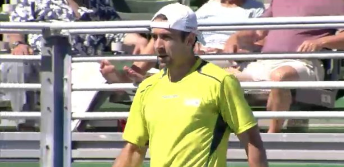 Tennis's tweet photo. Benjamin Becker rallies to beat Steve Johnson 5-7, 7-6, 6-3  at @DelrayBeachOpen.
Read: https://t.co/Bu8NhjBWK1 https://t.co/CTL5N8vIct