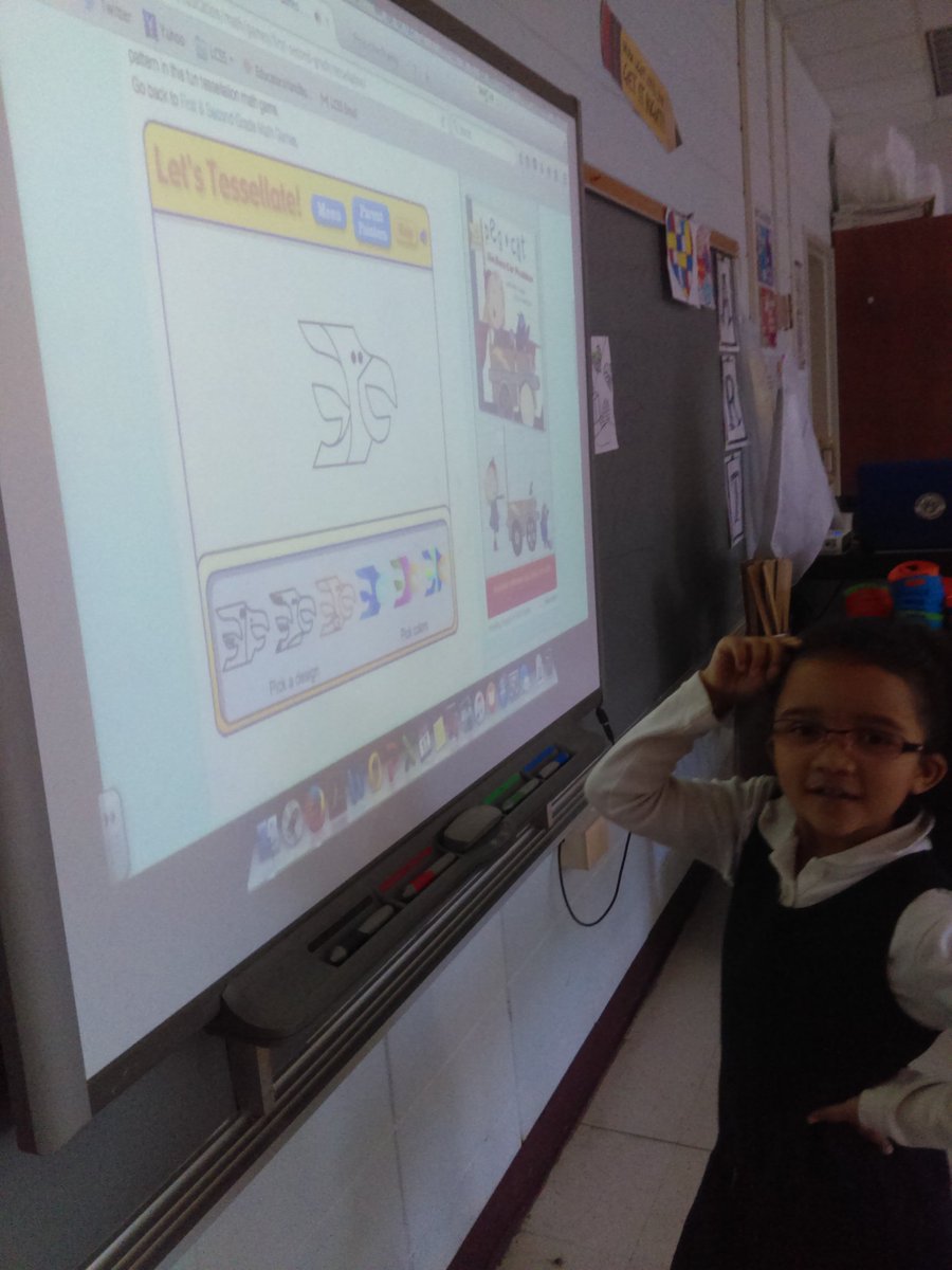 LCCA302Graphics's tweet photo. Mrs. Donnell's class created tessellations today on the whiteboard! They had so much fun :0) #LCSSDLD16 #WPE #TEAM https://t.co/qlgDxKj6hx