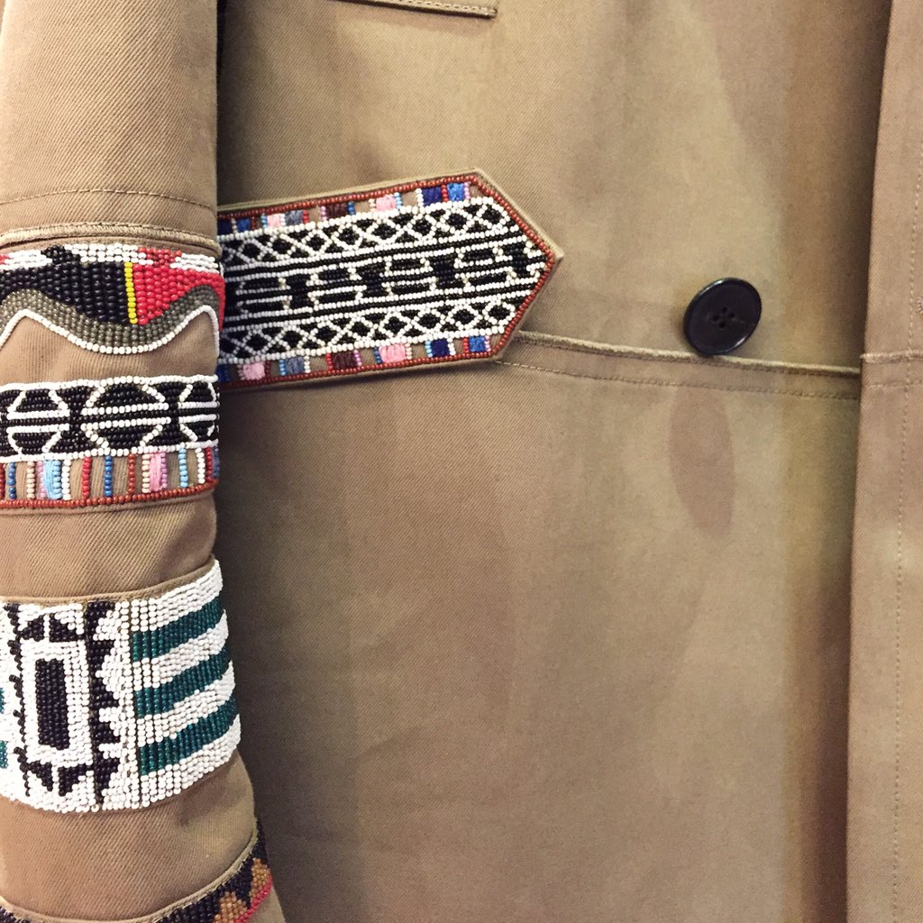 Goodmans's tweet photo. Keep things interesting with the beading on this @maisonvalentino coat. https://t.co/mjbk46vfAm