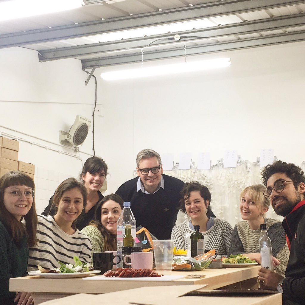 George_Singer's tweet photo. Great studio lunch with the team #GeorgeSinger #studio #art #installation #design #zephyr https://t.co/O3KD7xGFeY
