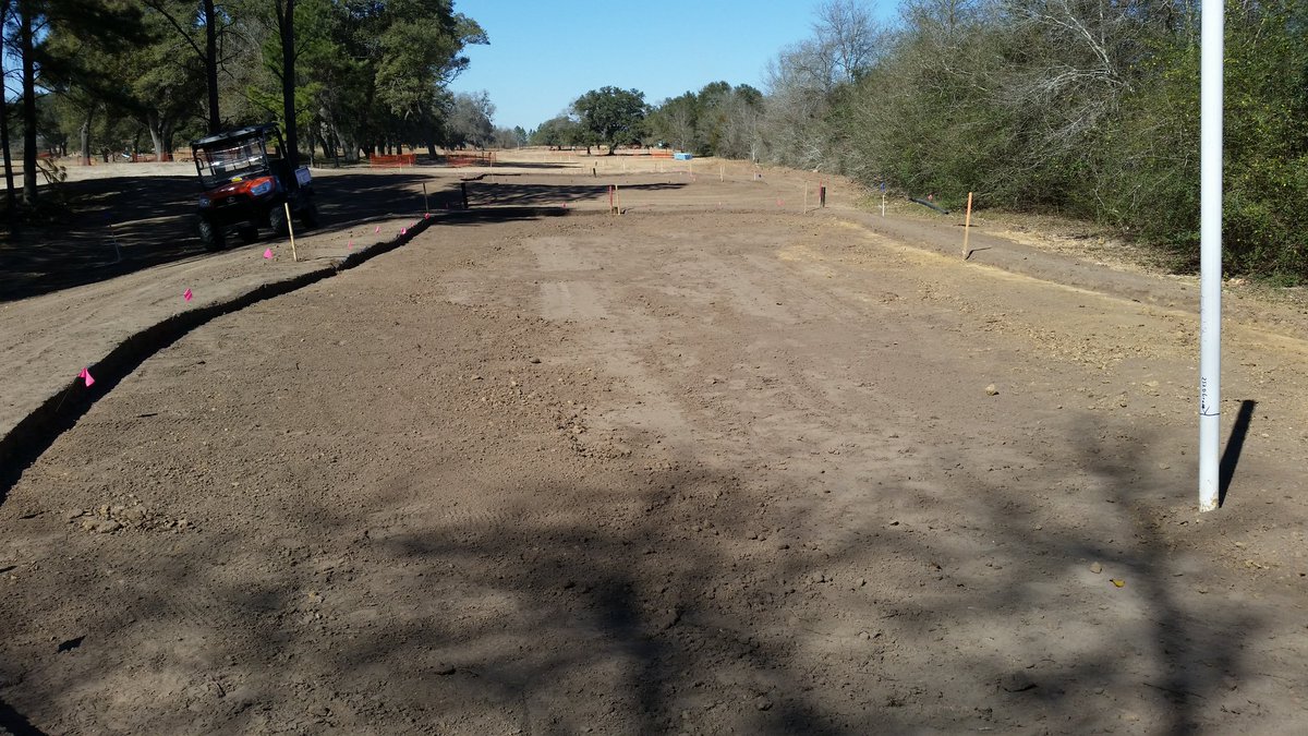 And a tee box shelled out for sand subsurface. Sand subsurface for tees? Nice.