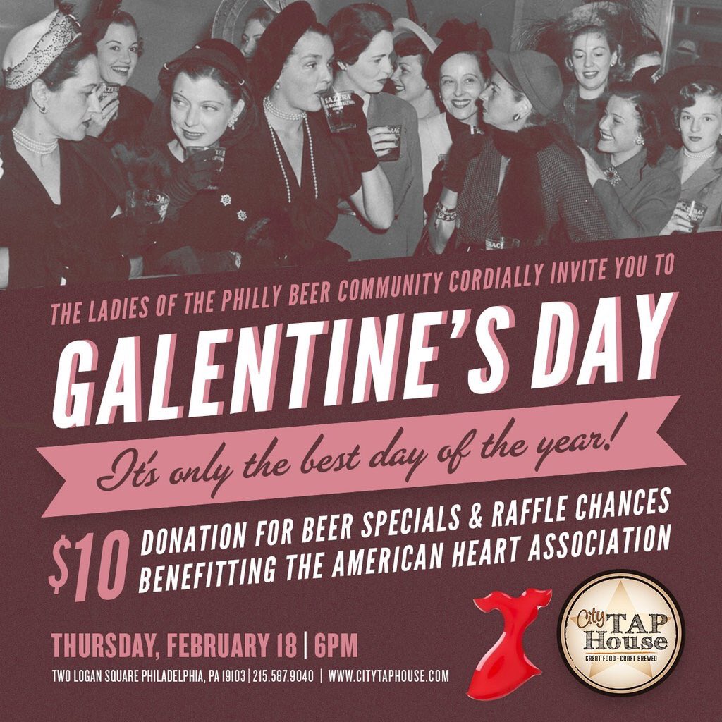 citytaplogan's tweet photo. This #GalentinesDay draft list fills our ❤️ with sudsy joy! 🍻s benefitting @American_Heart! https://t.co/BcaAROregn https://t.co/XidLbHOTAD