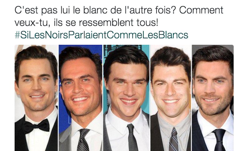 KonbiniFr's tweet photo. #SiLesNoirsParlaientCommeLesBlancs, le hashtag qui tourne le racisme en dérision https://t.co/BclCbnOwgI https://t.co/VXQdIGL5vU