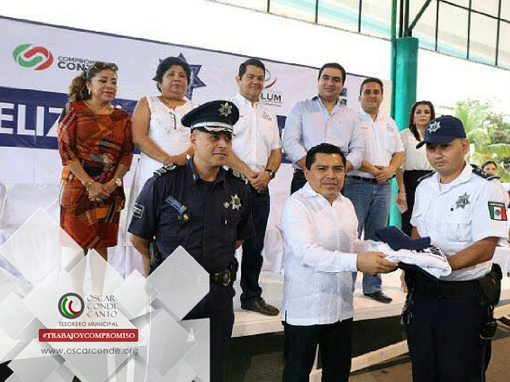 OscarCondeCanto's tweet photo. En compañía de @DavidBalam, @LG_Sanchez, @Armando_Angulo y regidores , en el convivio para los policías de #Tulum https://t.co/zzwaeizqas