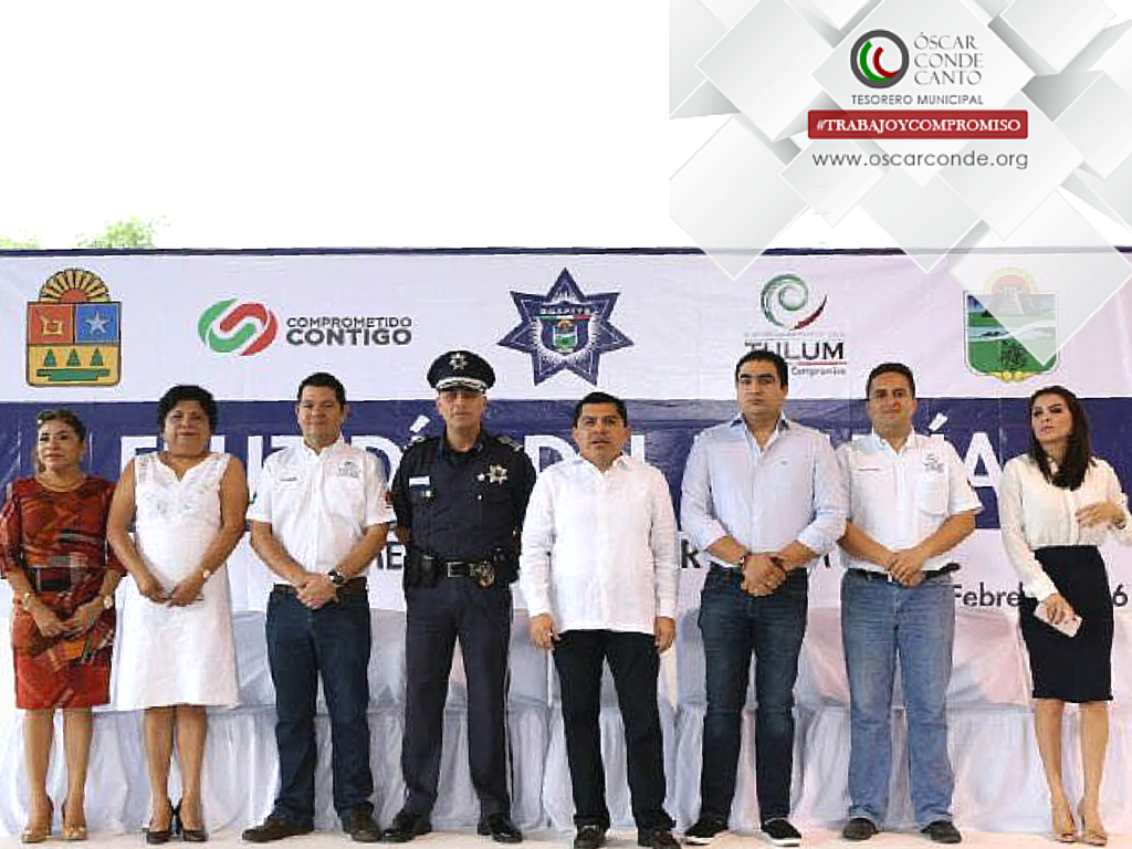 OscarCondeCanto's tweet photo. En compañía de @DavidBalam, @LG_Sanchez, @Armando_Angulo y regidores , en el convivio para los policías de #Tulum https://t.co/zzwaeizqas