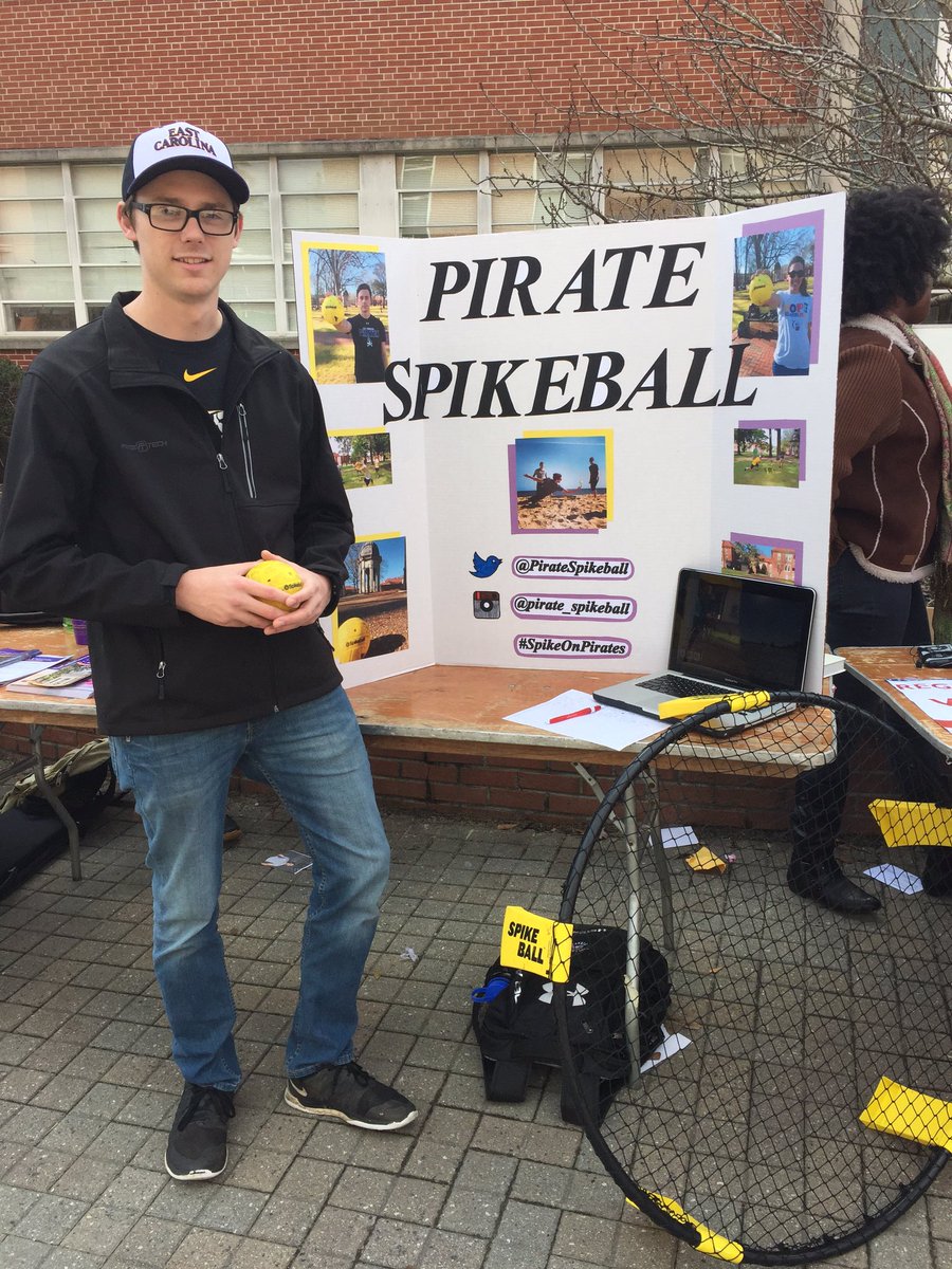PirateSpikeball's tweet photo. Thanks to Treasurer, @fichael_menwick , for coming out and spreading the Spikeball culture with ECU students! https://t.co/7p2tO1FKv4