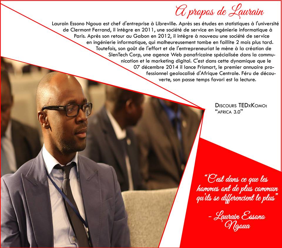 TEDxKomo's tweet photo. Êtes-vous prêts à géolocaliser vos idées vos et vos actions avec @LenhSean #TEDxkomo #Gabon https://t.co/bFDyDdTVa7