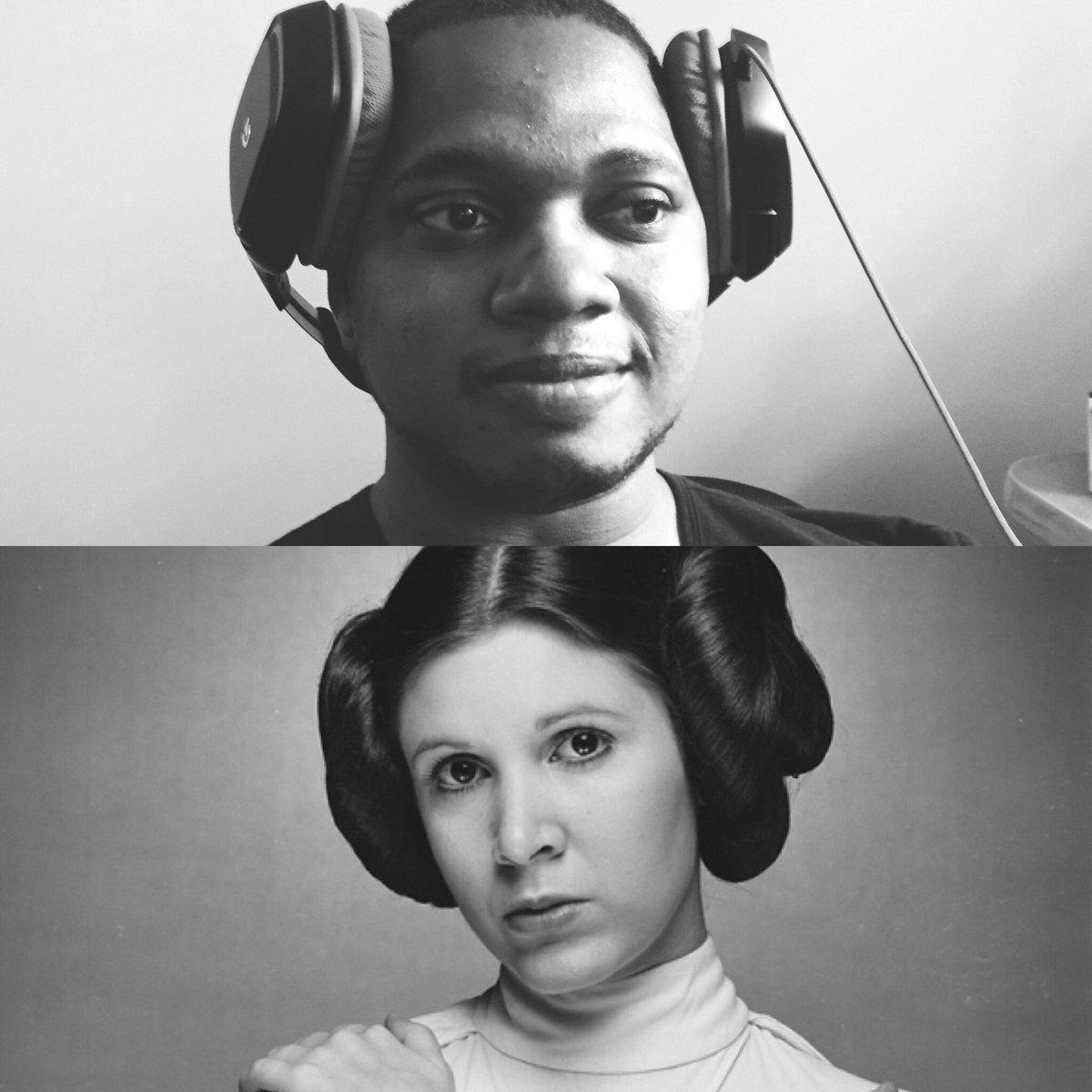 RATLabLLC's tweet photo. When your @Logitech headphones make you look like #PrincessLeia https://t.co/tFVWZCOdOM