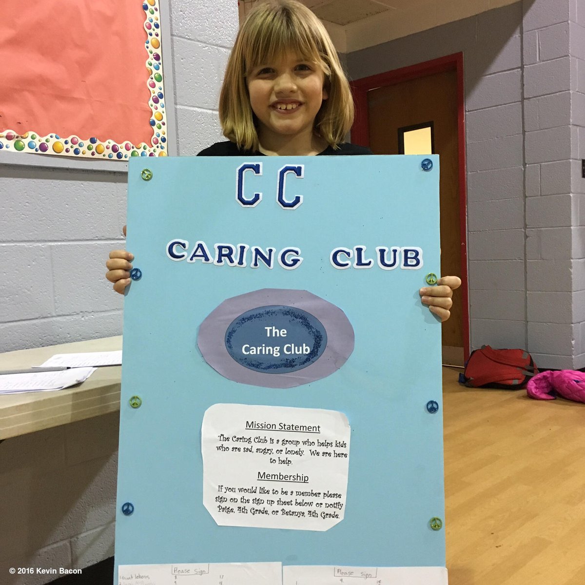 kevinbacon's tweet photo. Paige started a "caring club" in her school and got a video from her hero Kate DiCamillo https://t.co/LeSFQefNsZ https://t.co/YYfLoZ2A4U
