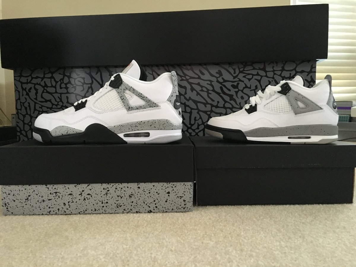 wowthatisrandom's tweet photo. Happy Belated Valentine’s Day @Stevie1129 #jordan4cement #hisandhers #matchingkicks @nicekicks https://t.co/NmnsSZWOI7