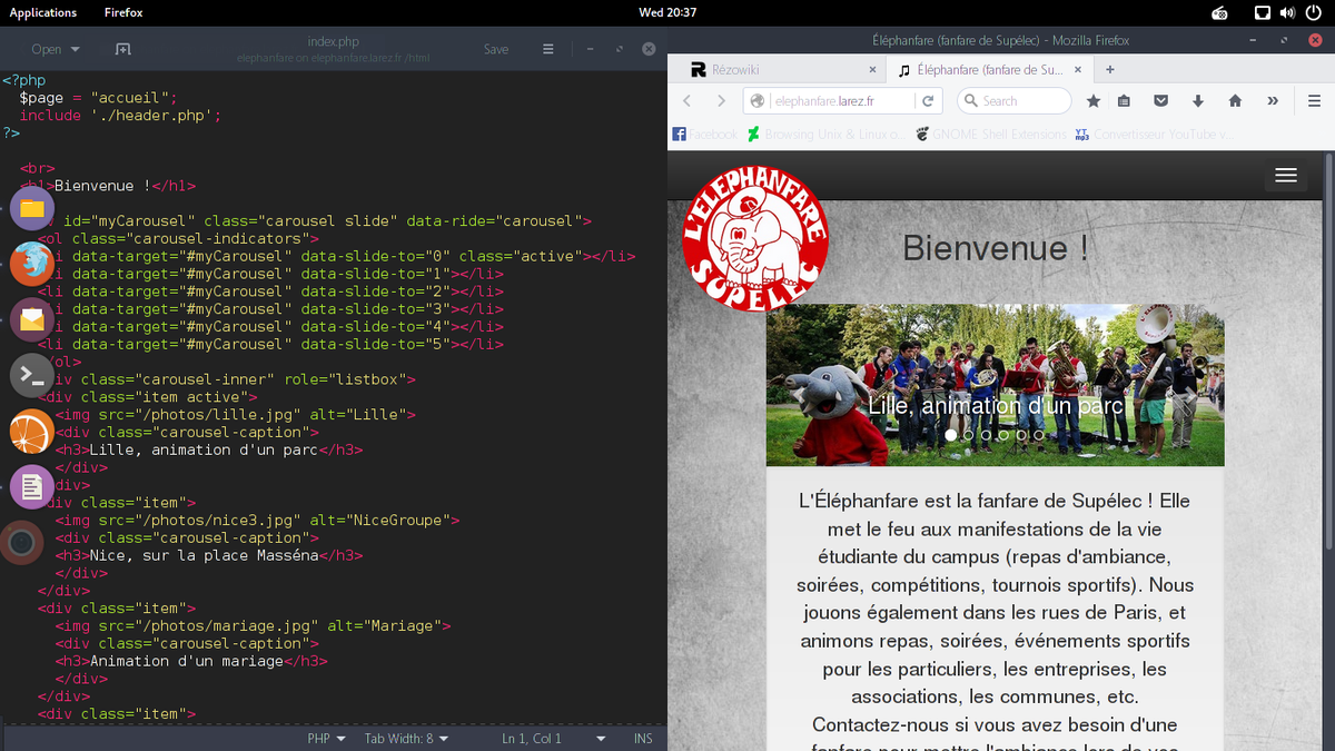 elephanfare's tweet photo. L'@elephanfare en mode geek pour vous mettre à jour notre magnifique site https://t.co/WPpiou01AF #fanfare https://t.co/zRDcaexR3y