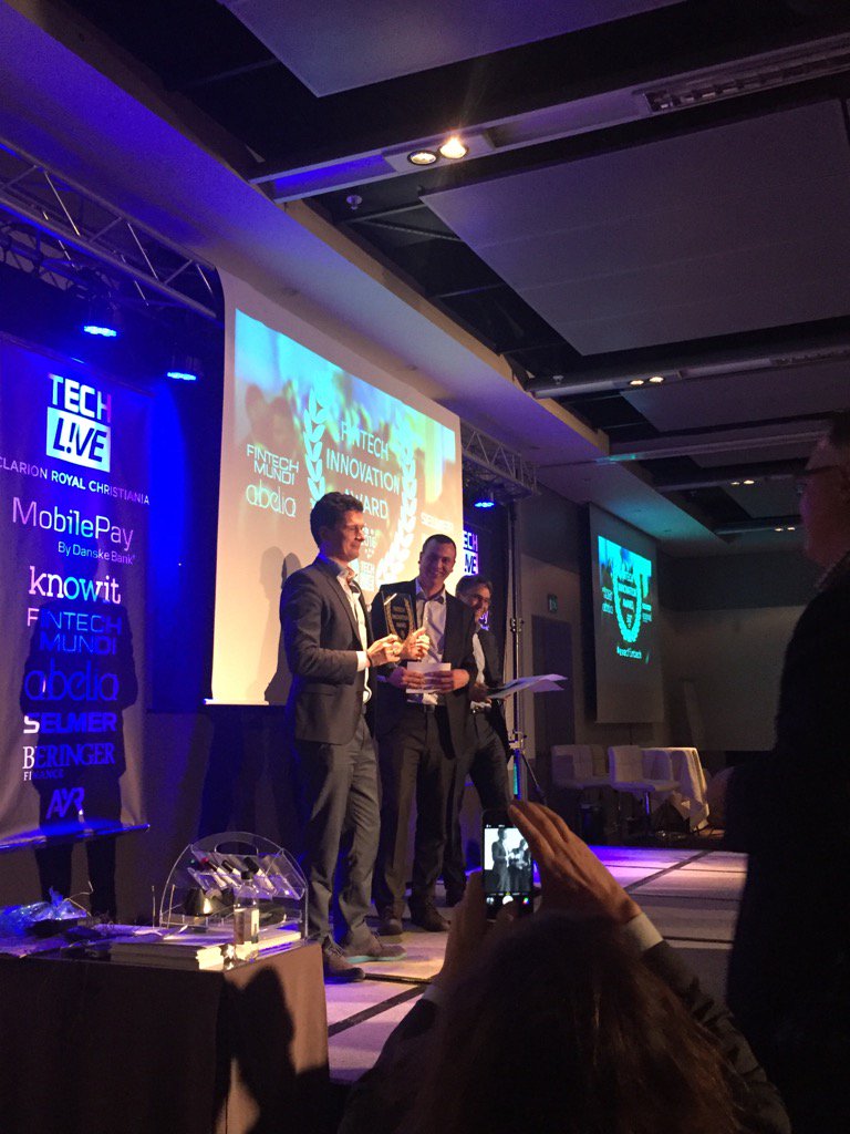 Falchy's tweet photo. Encap wins Fintech Innovation Award #execfintech hard work pays off @thomasjorg @encapsecurity #TechLiveOslo https://t.co/wwxFmisf7l