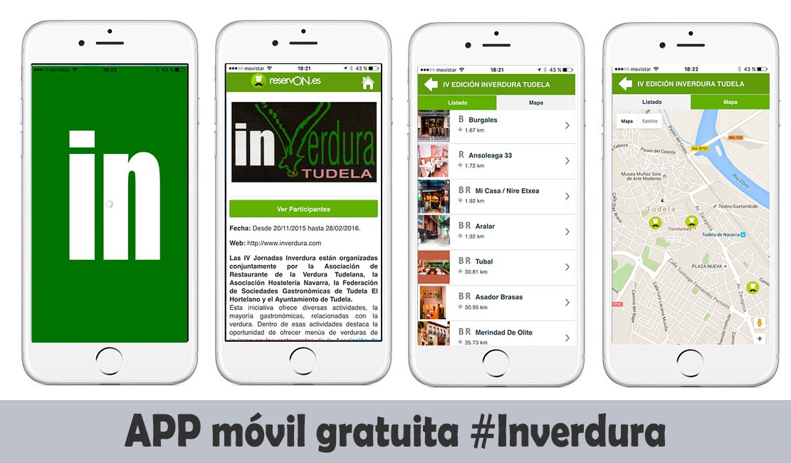 ReservON's tweet photo. Geolocaliza todos los #bares y #restaurantes participantes de las jornadas de #Inverdura en su APP gratuita! ;) https://t.co/kaBO326l11