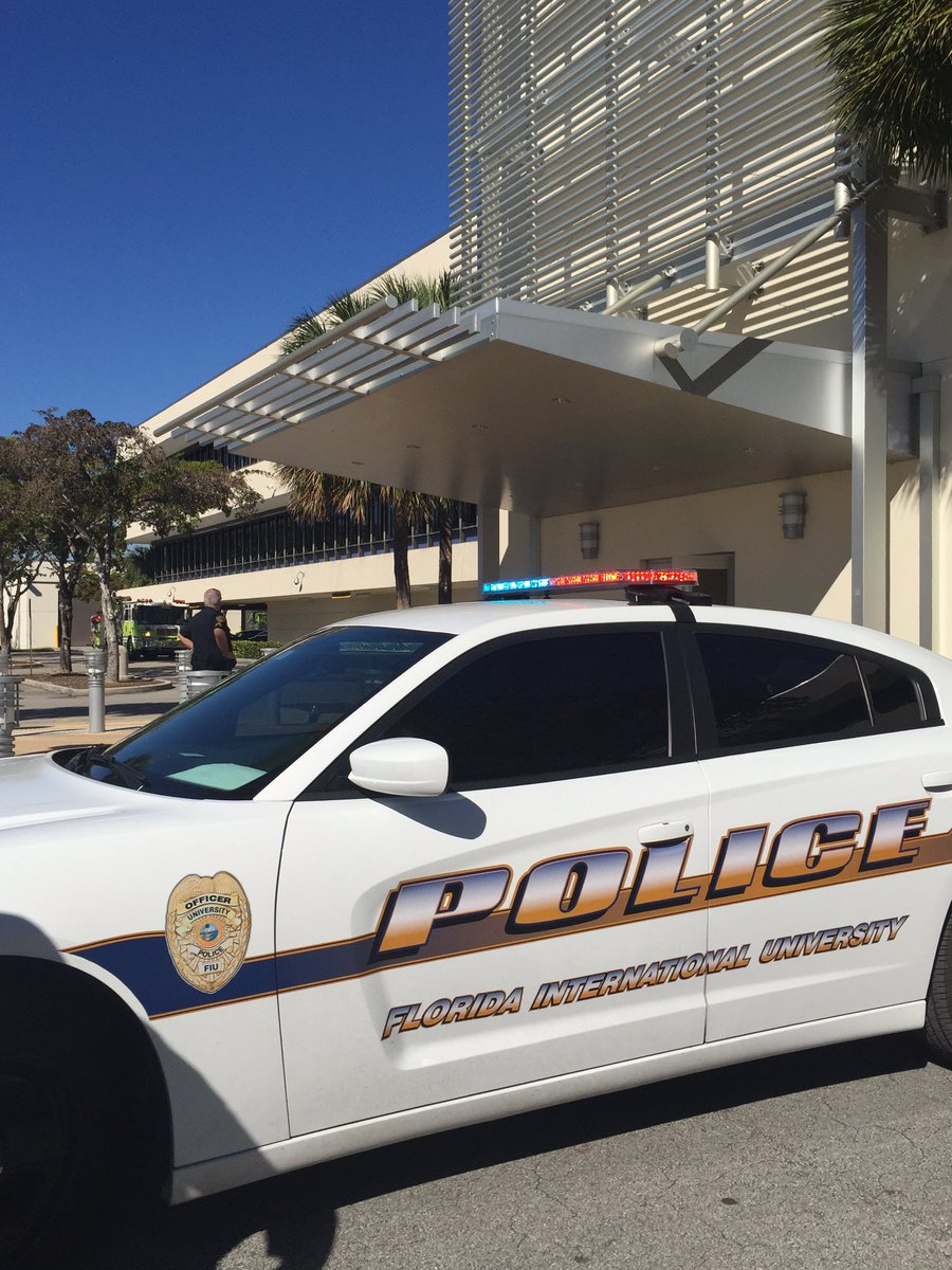 FIUPOLICE's tweet photo. FIU Police is at the CEAS on Flagler along with @MiamiDadeFire Please stay away until all is safe! https://t.co/cgU6VScuFc