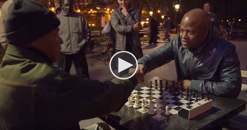 TwistedSifter's tweet photo. Trash Talking Chess Hustler in New York Unknowingly Challenges a Grandmaster https://t.co/bfdgVUycWP https://t.co/h4DpAhTtk8