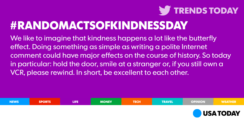 USATODAY's tweet image. "Kindness is the language which the deaf can hear and the blind can see." — Mark Twain #RandomActsOfKindnessDay