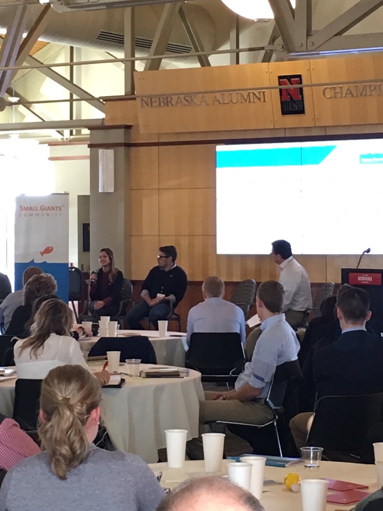 SmallGiants_GP's tweet photo. .@HamsaSYD &amp; Glenn Burr discuss how to be part of the #SmallGiants community. #PlainsGiants https://t.co/pfH6Aadndf https://t.co/RYRHMKy443