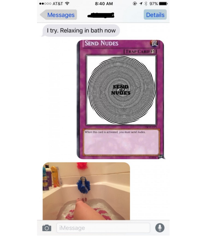 send nudes yugioh card Playing the 