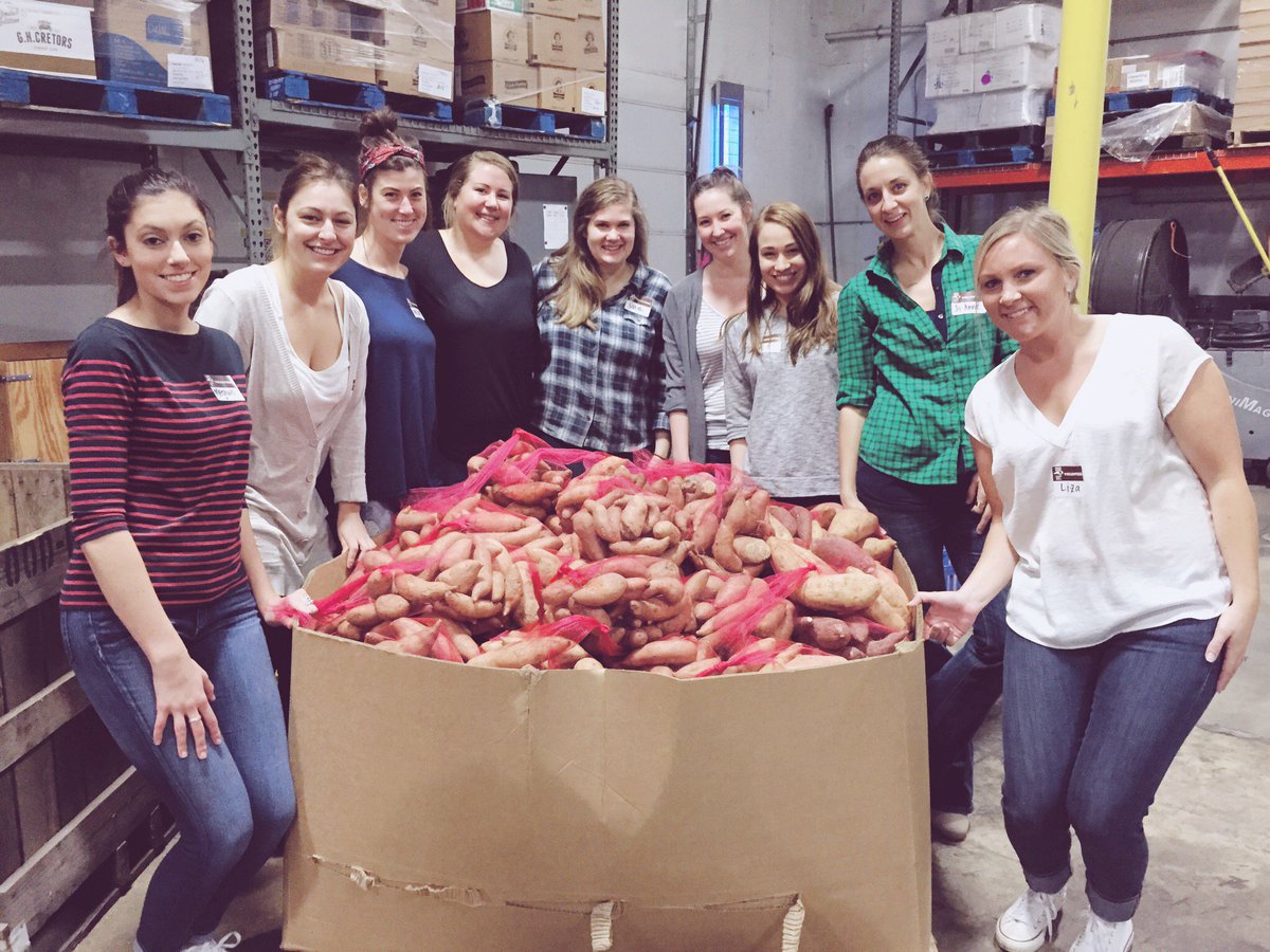 BoltPR's tweet photo. Our #BoltNC team spent the day sorting through 2 tons of sweet potatoes at a local food bank. #pr #BoltBack https://t.co/MFfG5jgqLW