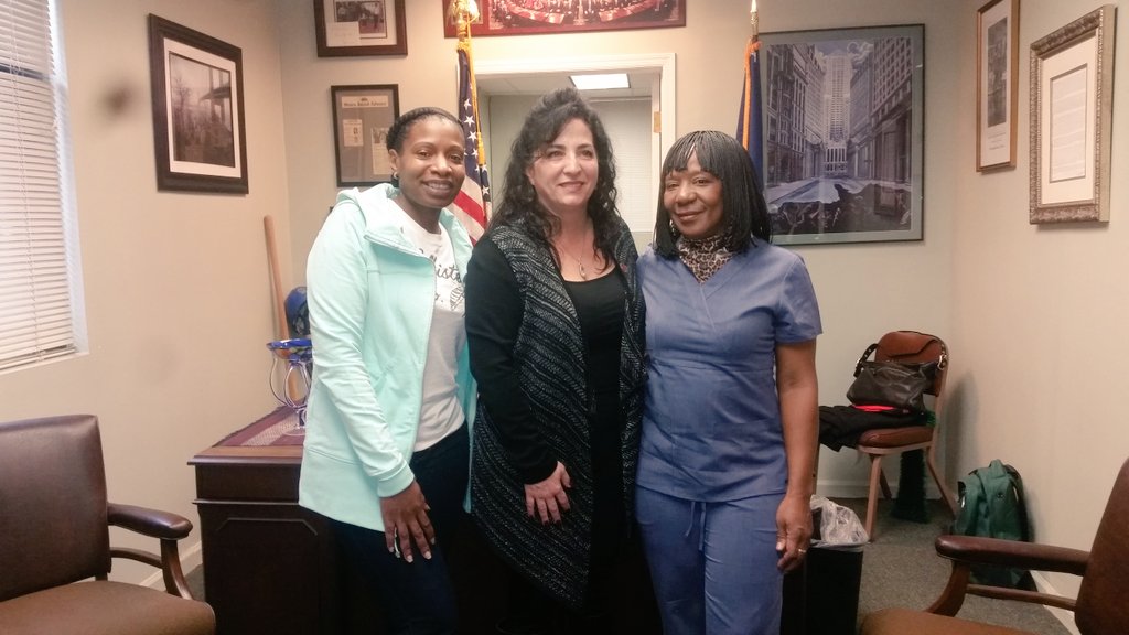 dianesavino's tweet photo. Today, I met ladies representing  a coalition of Labor &amp; community groups concerning my support for the #FightFor15 https://t.co/FSi4bkFIoL