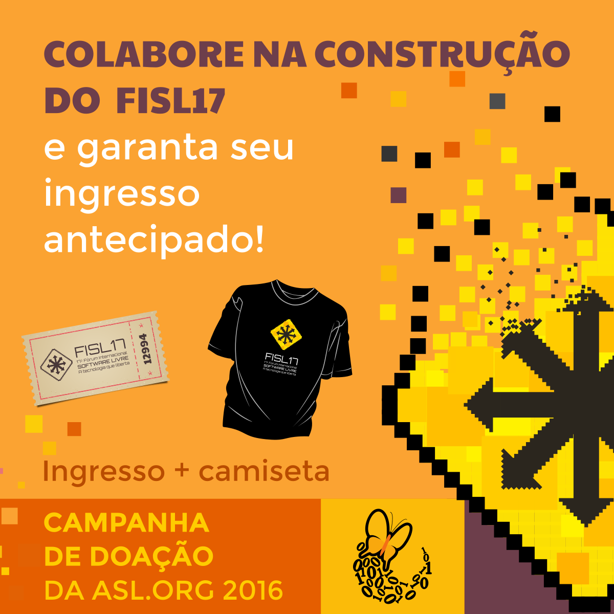fisl_oficial's tweet photo. Ingresso Antecipado + Camiseta Oficial do #FISL17! Saiba como:  https://t.co/cVFic55lHf https://t.co/TUc6E6vF2t