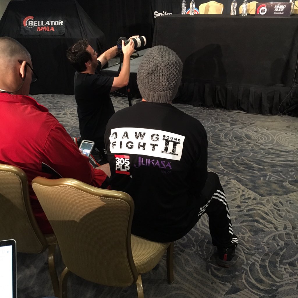 TheTruthJackson's tweet photo. .@IKEVF, since you didn't like Dawg Fight, just to let you know they're filming #DawgFight2 now, lol. #Bellator149 https://t.co/OpeySHmJ4w