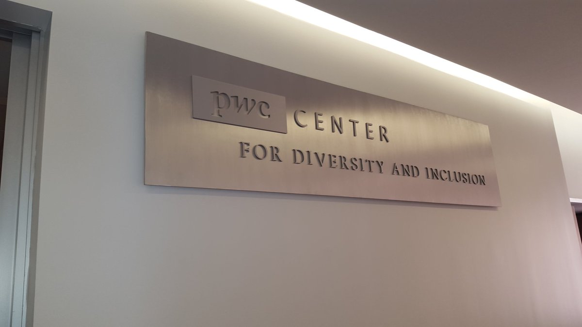 The pwc Center for Diversity and Inclusion is dedicated today. Thank you PWC for your generous $1.35 M gift! ☺