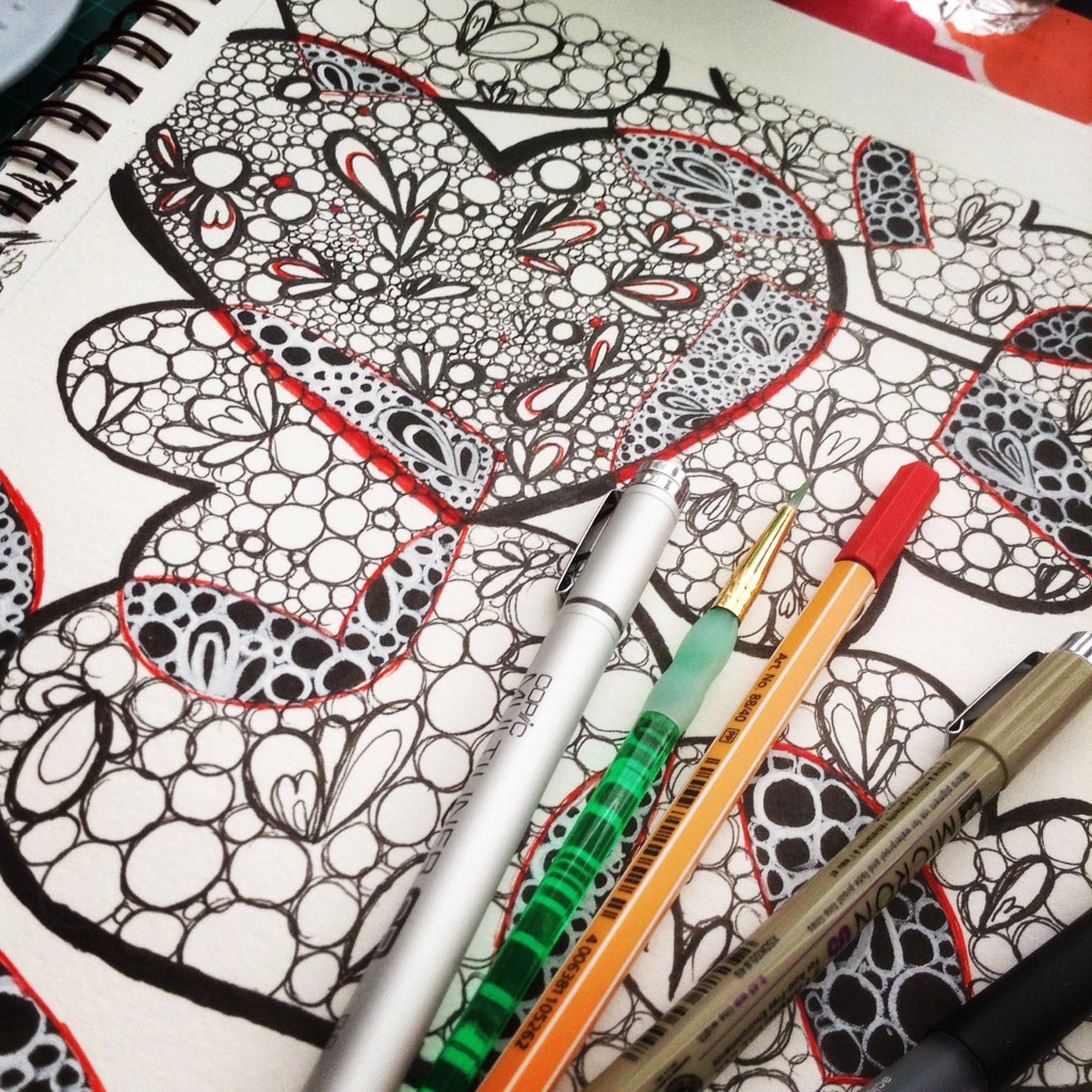 TheArtLabTX's tweet photo. Done with this commission! #copicmultiliner #precisionpen #stabilo #copicopaquewhite #commission https://t.co/ZaLEMCkwBC