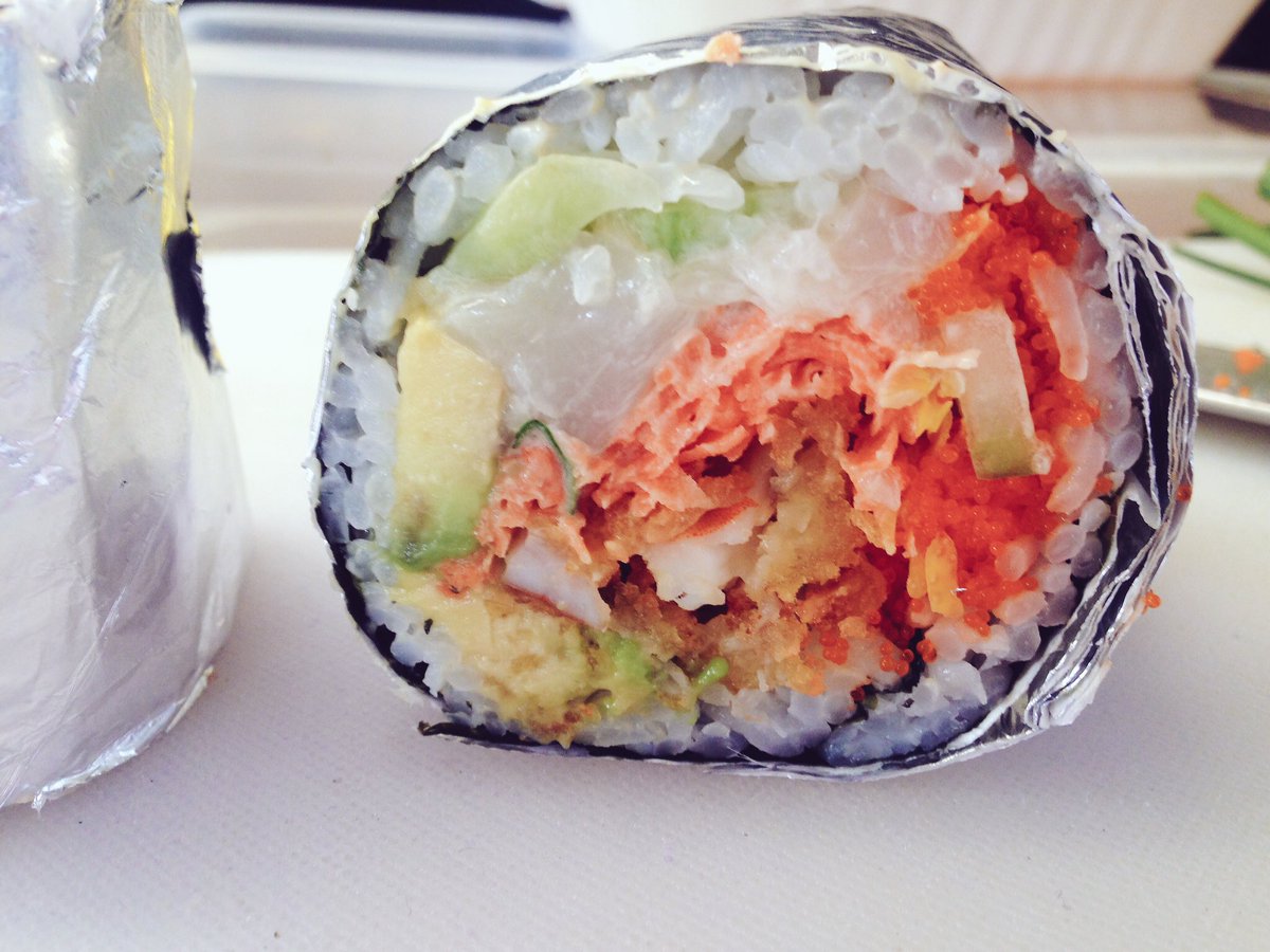 SuboEugene's tweet photo. The #BurritoOfTheWeek is MIAMI VICE for $12.95 whole, $7.95 half! Enjoy the delicious taste of creamy scallops! https://t.co/Y42LskBSWl