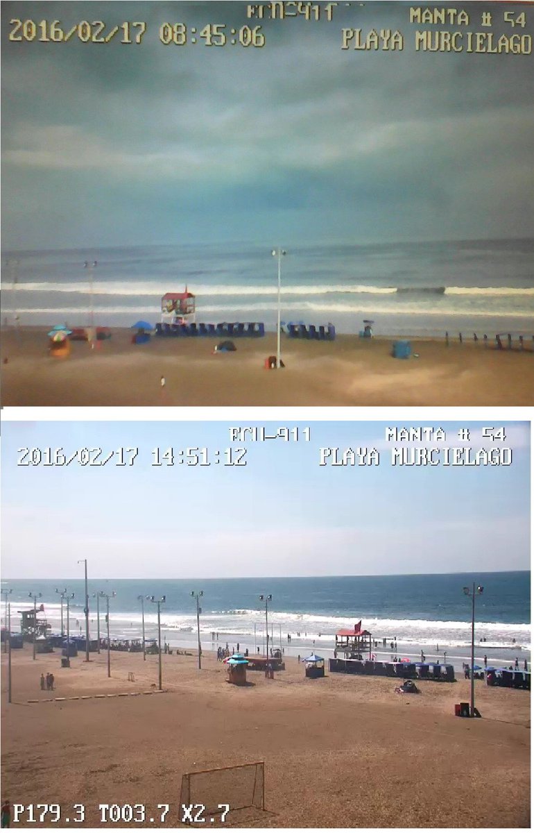 [Atención] No ingrese al mar. Se mantiene bandera roja en #Pedernales y El Murciélago de #Manta. #ECU911Conmigo