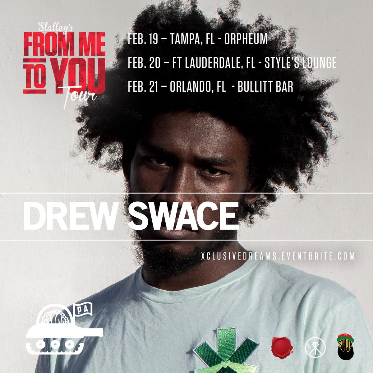 trsnspls's tweet photo. #FM2U Tour 
2/21 in Orlando, FL. 
Lmtd art to garment products for this tour [In store only] +
#trsnspls #saeed #bcg https://t.co/RLCa5LOmSu