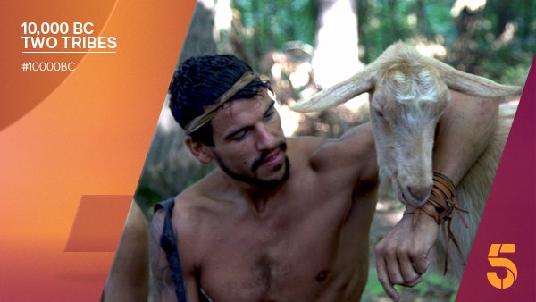 10000BC's tweet photo. Don't forget: it's the final of #10000BC: Two Tribes at 11pm tonight. Watch with a friend... 🐐 https://t.co/6LxzF0Imqa