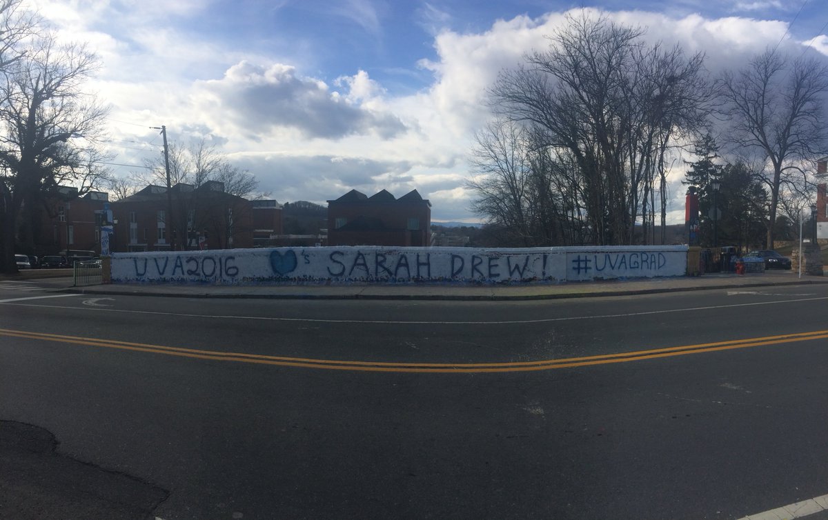 uva2016's tweet photo. Beta Bridge painted for @sarahdrew!

#uvagrad https://t.co/XRXSBKsEao