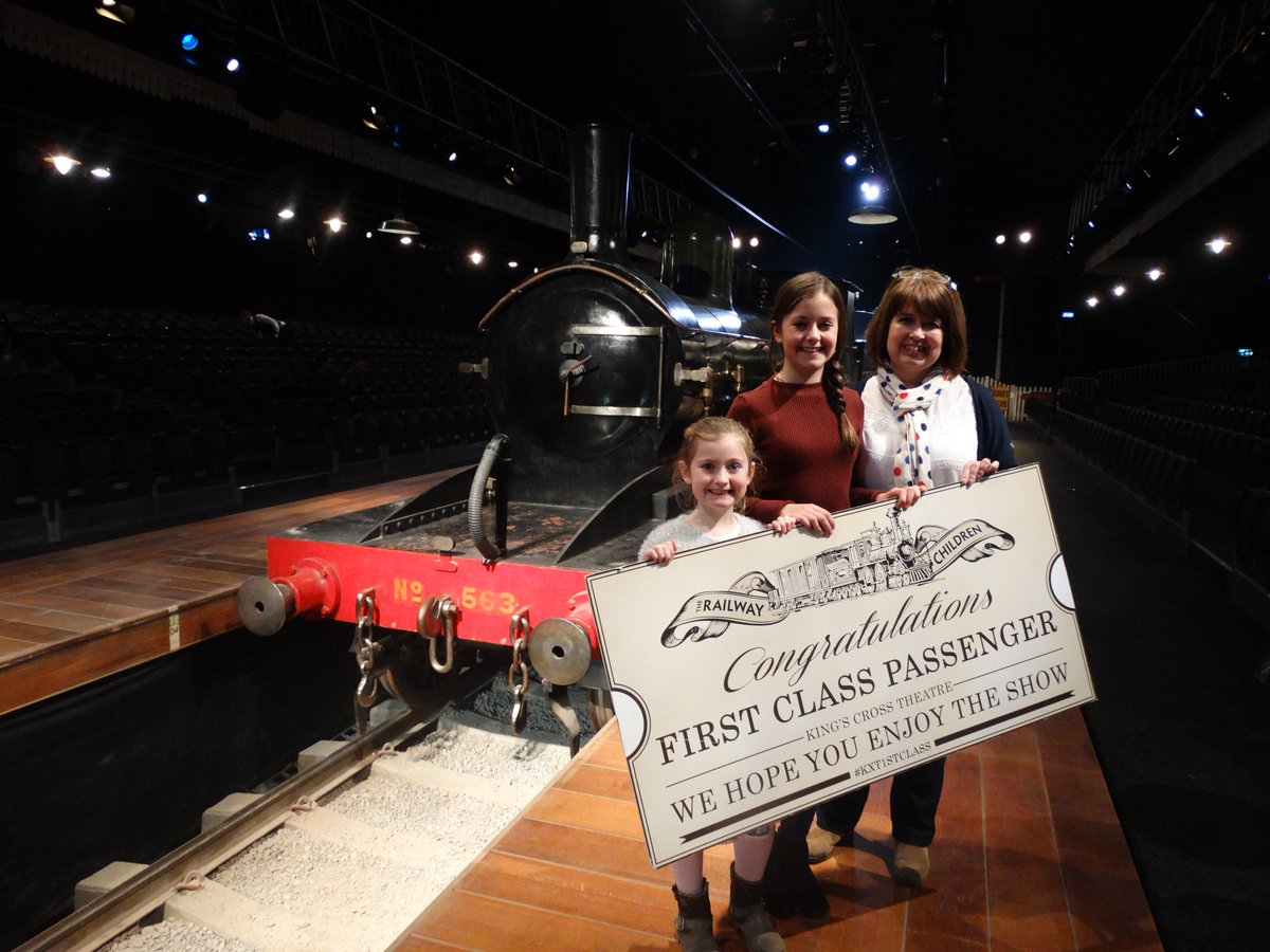 kxtheatre's tweet photo. Congratulations to Anna & her 2 daughters on winning First Class Passenger tickets for @TRCKingsCross! #KXT1STCLASS https://t.co/eQMGntcm60