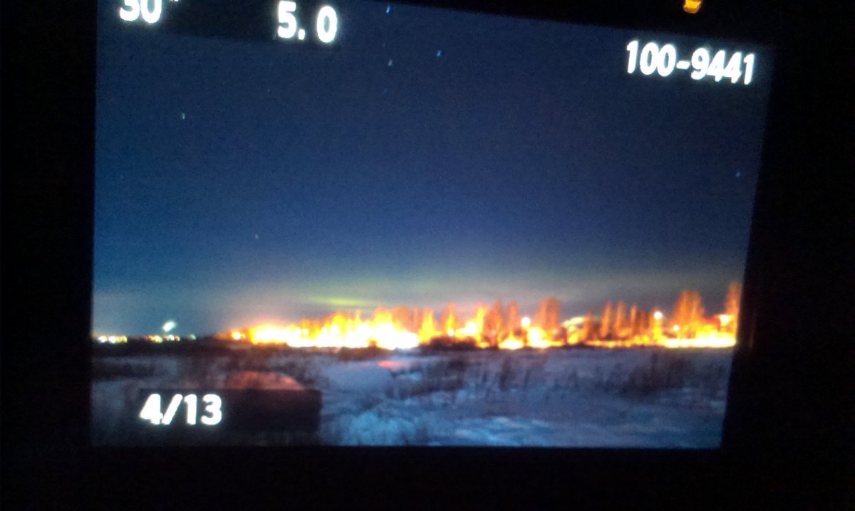 Russia, rybinsk, 22 utc. A slight glance of aurora caught <a href="/TamithaSkov/">Dr. Tamitha Skov</a>