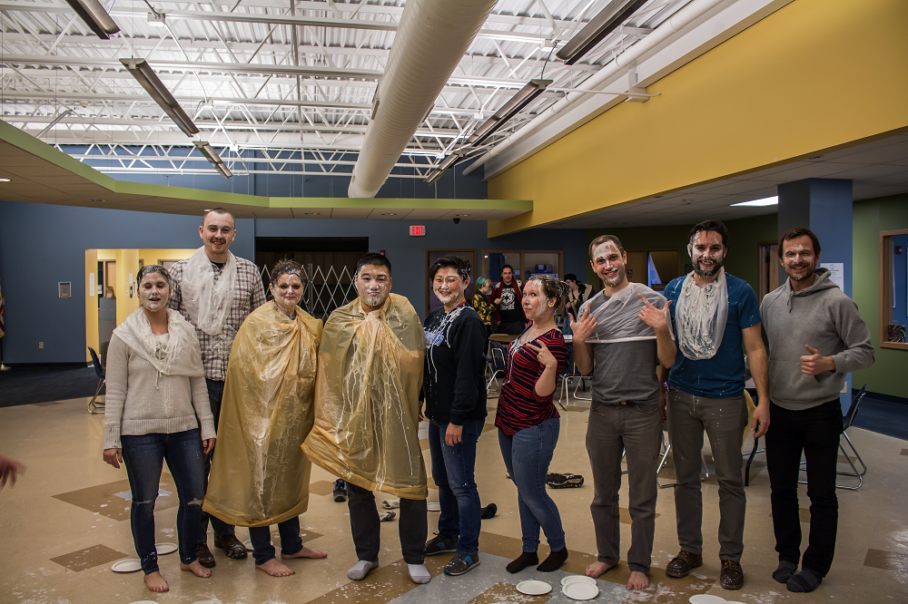 We had a great time raising money for prom at the Pie a Teacher event today!