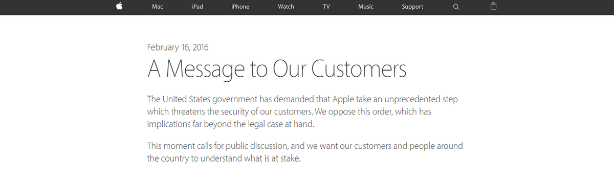 mawfindustries's tweet photo. An important letter from Apple that everyone should read:  

https://t.co/5i2pEEIFmd  

. https://t.co/bcox3umJTv