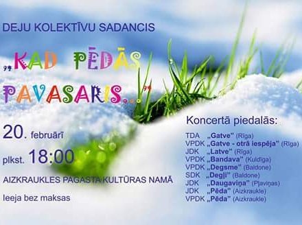 dkLatve's tweet photo. Jau sestdien "Kad pēdās pavasaris" izdejosim 4 dejas - 2 jau iepriekš redzētas un 2 pirmo reizi. 
Nāc un baudi deju. https://t.co/O64AzY7qXr