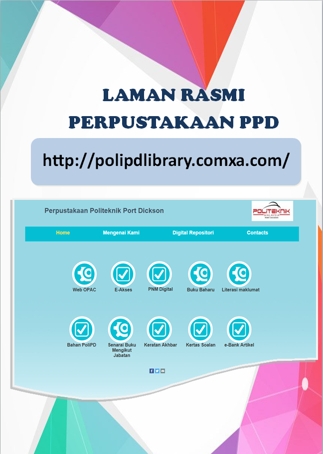 polipdlibrary's tweet photo. Laman rasmi Perpustakan PoliPD.
@polipdlibrary @twtPoliPd https://t.co/F0hmswDGQl