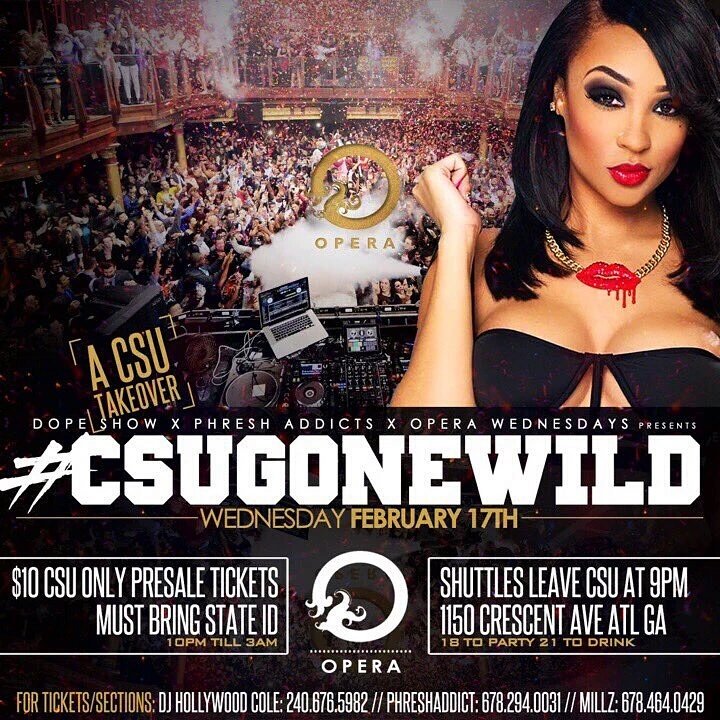 WreckazPromo's tweet photo. #OperaGoneWild and #CsuGoneWild tonight at #OperaWednesdays.. We are celebrating life tonight https://t.co/dlvi3wxoY1