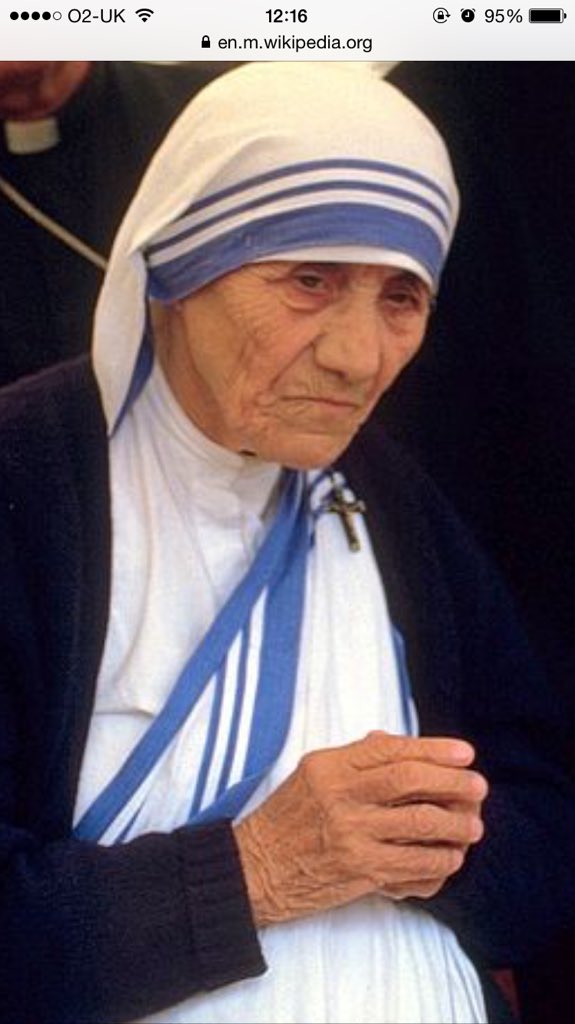 historicalenemy's tweet photo. Mother Theresa || Viewed poverty as a gift from God, only 5% of her wealth catered the poor, anti-abortion https://t.co/PvgORBWgPG