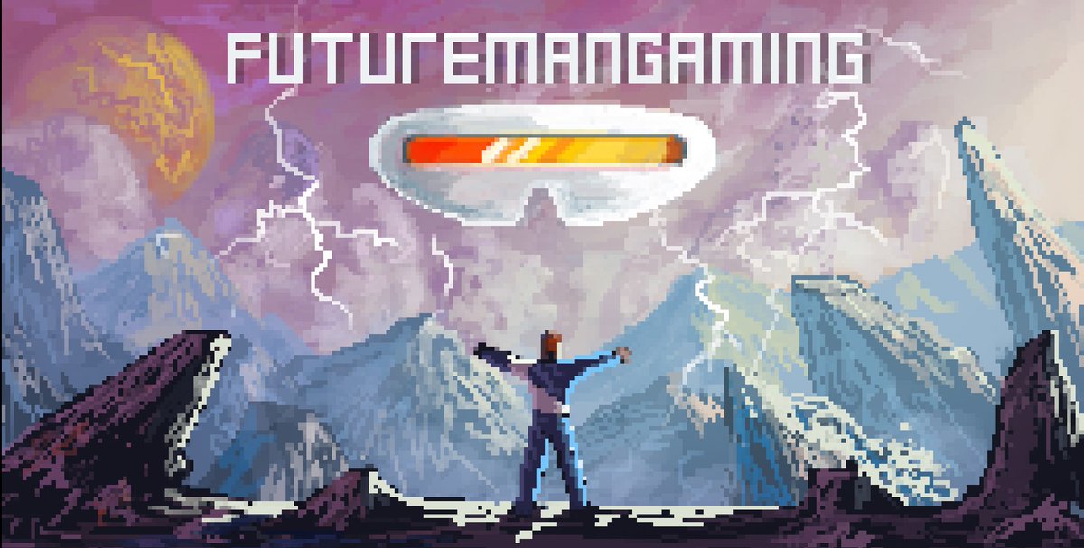 LazerChimera's tweet photo. fan art for @FuturemanGaming happy 1 year bud!
#pixelart #environmentart #futuremangaming https://t.co/opbKP4Kmhz