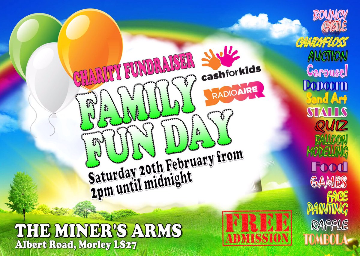 Here's the revised poster for our charity fundraiser on Saturday 20th Feb at The Miners Arms in Morley. All welcome.