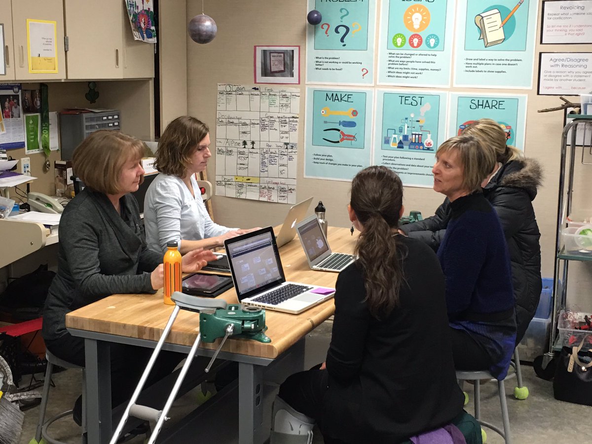 ISD196Coding's tweet photo. Coding Council exploring more ways for coding in 196. Thanks @GHSTEAMchic @GlacierHills for hosting. #code196 https://t.co/QV11qOF8ul