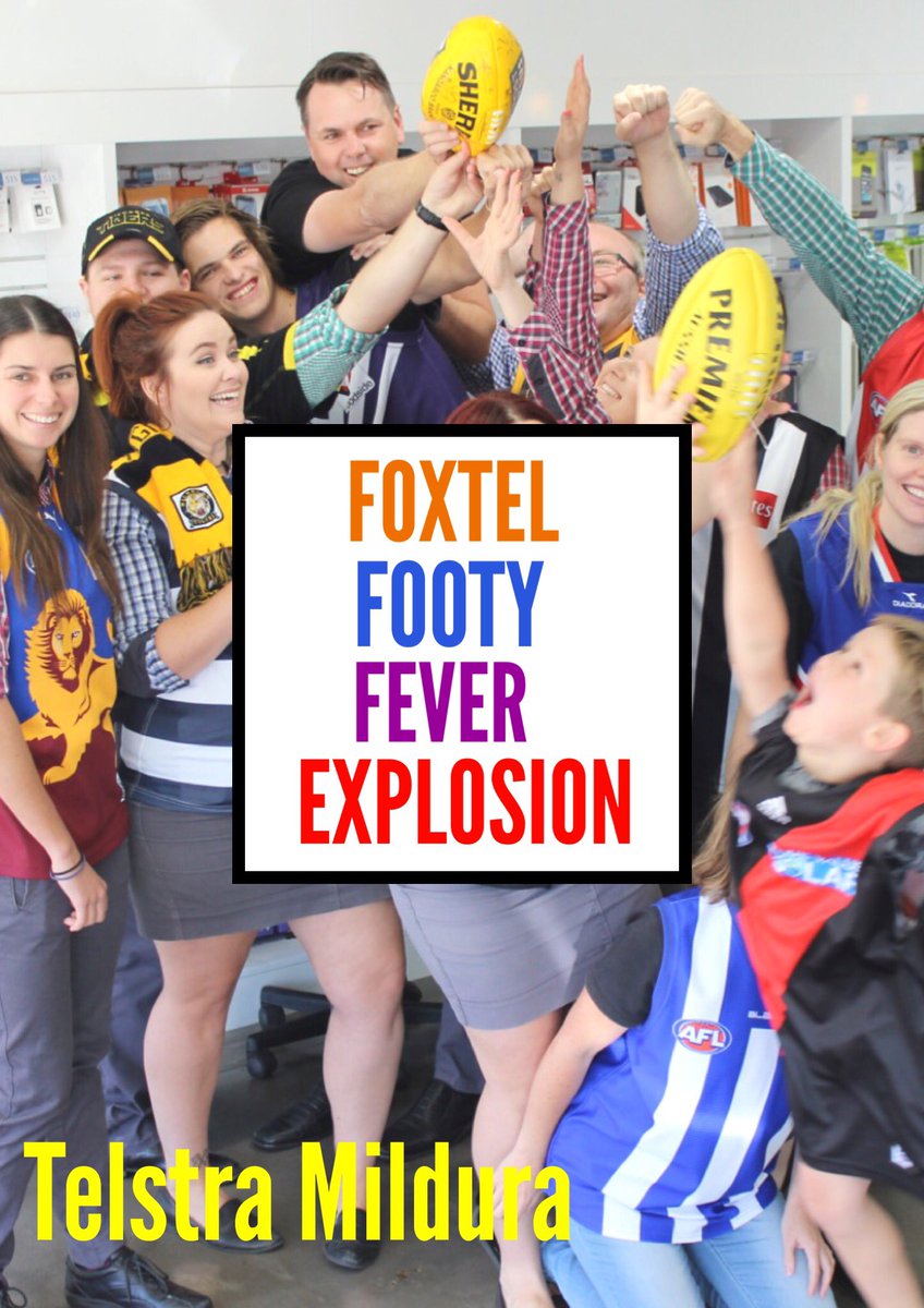 Foxtel Footy Fever EXPLOSION has hit Telstra Mildura. FREE Foxtel for Three Months -no lock ins! #freeforthree