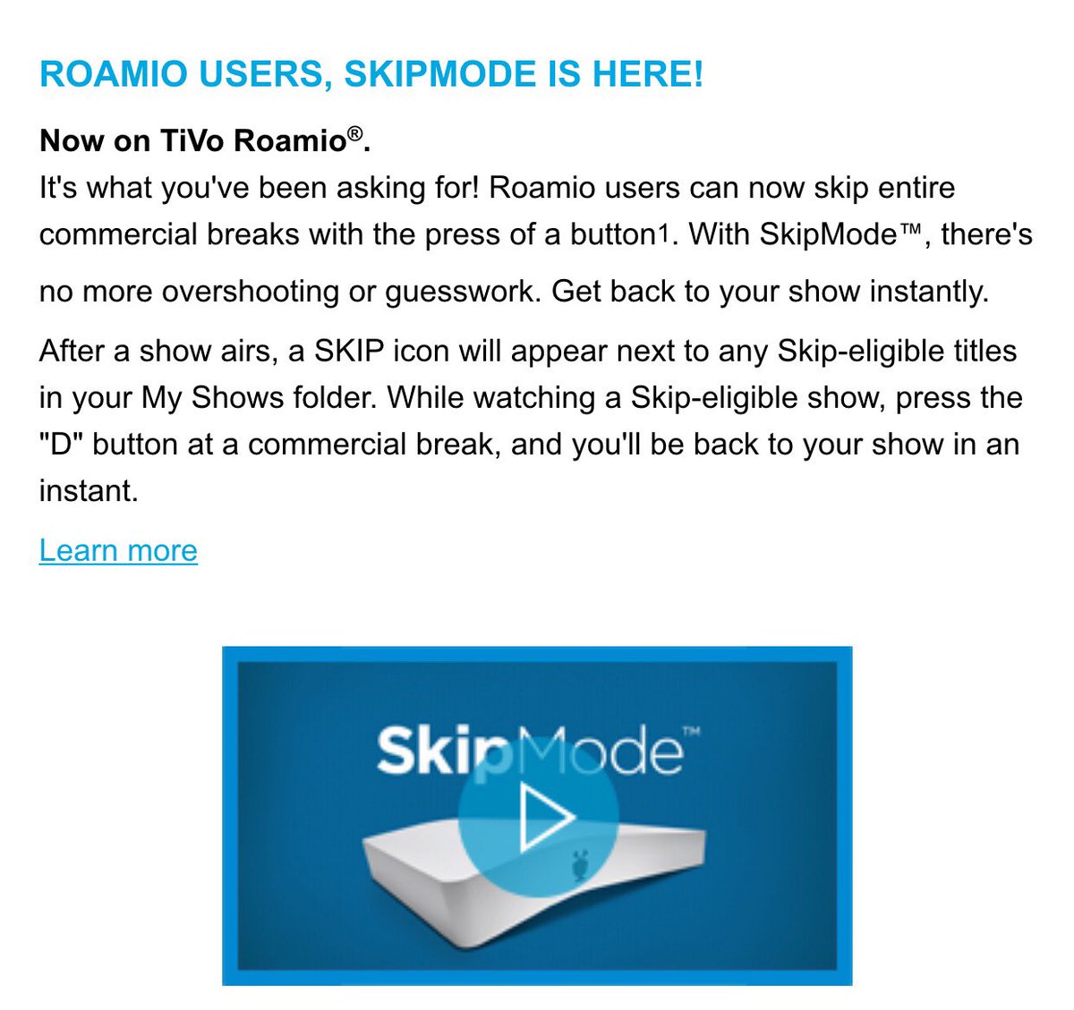 gThreeNYC's tweet image. @tivo #skipMode is pretty amazing!