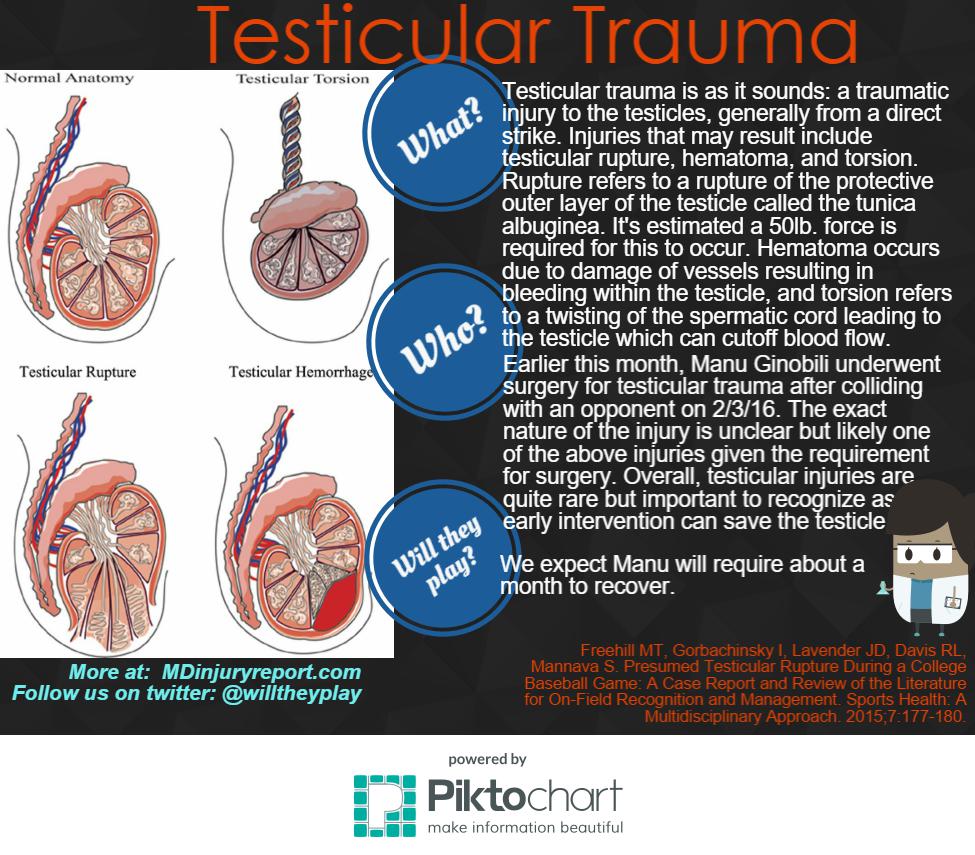 willtheyplay's tweet photo. Aw nuts; See our infographic about Manu Ginobili's testicular injury. #spurs #nba #mdinjuryreport #willtheyplay https://t.co/zxq1OdHO9T